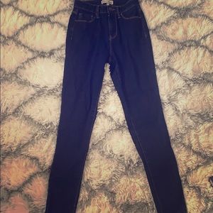 High waisted skinny jeans